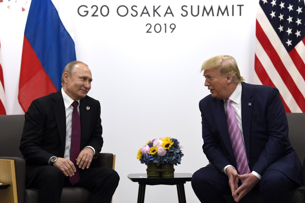 President Donald Trump (at right) meets with Russian President Vladimir Putin during a bilateral meeting on the sidelines of the G-20 summit in Osaka, Japan in June last year. The US and Russia have agreed to arms control talks this month, according to Trump’s special envoy for arms control. Photo: AP