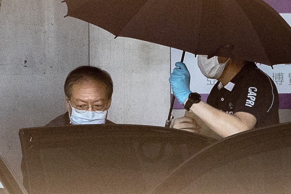 Former Hong Kong minister Patrick Ho is seen leaving the AsiaWorld-Expo after testing negative for Covid-19. He was released from a New York prison on Monday, after serving a jail term for his role in a multimillion-dollar scheme to bribe top African leaders. Photo: May Tse