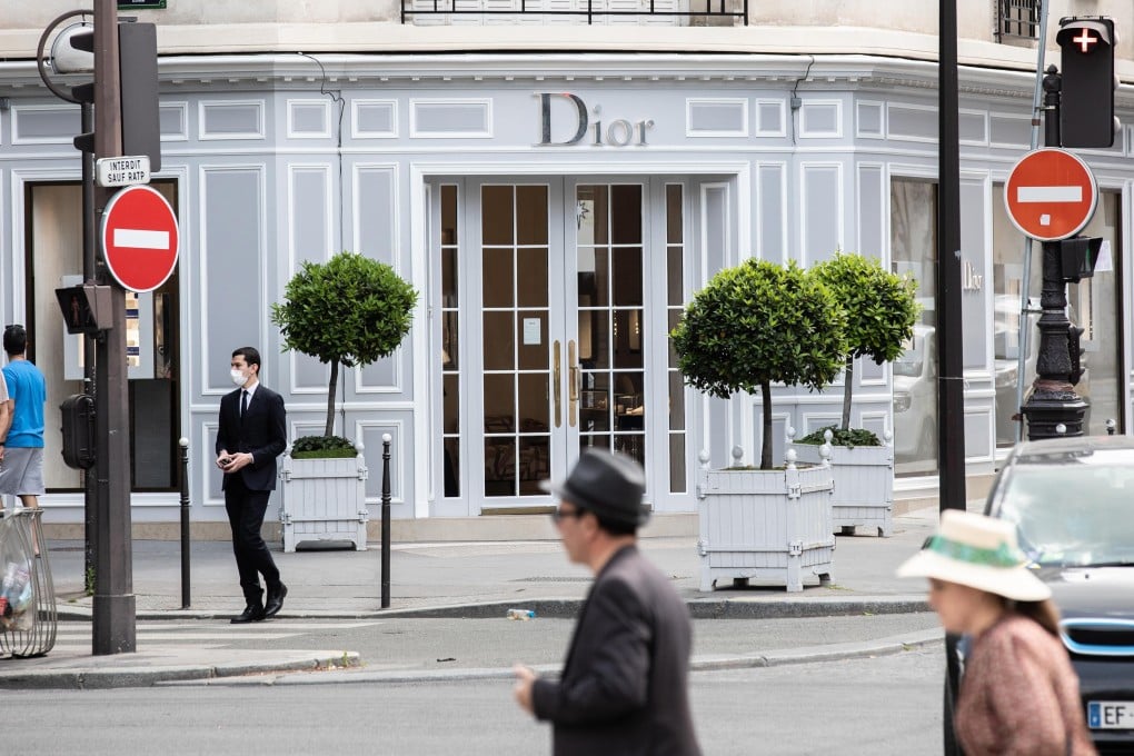 The Dior store on Avenue Montaigne in Paris. Luxury group LVMH relies on tent-pole brands such as Dior and Louis Vuitton for the bulk of its revenue and profits, while pouring money into turning storied but struggling brands. The depth of the industry crisis triggered by the coronavirus might force a rethink by such groups. Photo: Bloomberg