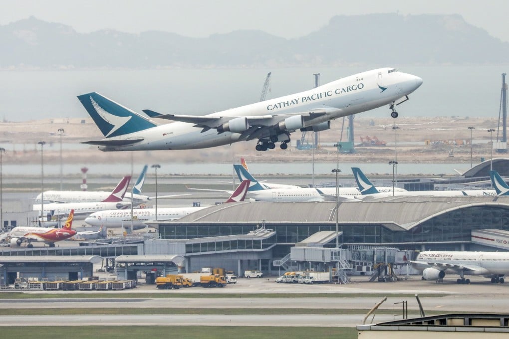 A Cathay Pacific plane takes off at the Hong Kong International Airport. Photo: Winson Wong