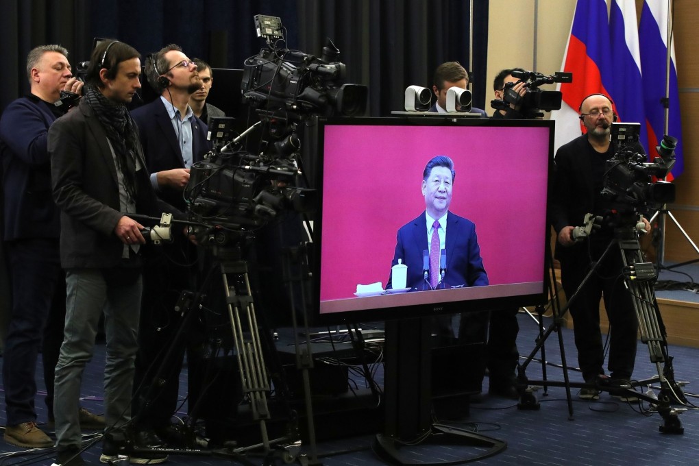 Chinese President Xi Jinping takes part remotely in a ceremony inaugurating the Power of Siberia pipeline via a video link, alongside Russian President Vladimir Putin (not in picture), in Sochi, Russia, on December 2 last year. Photo: Sputnik / AFP