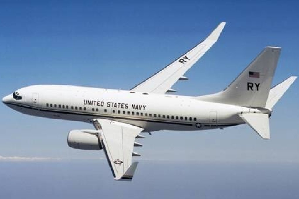 The flight of a United States C-40A military transport jet over Taiwan may be a test for China, say military observers. Photo: US Navy