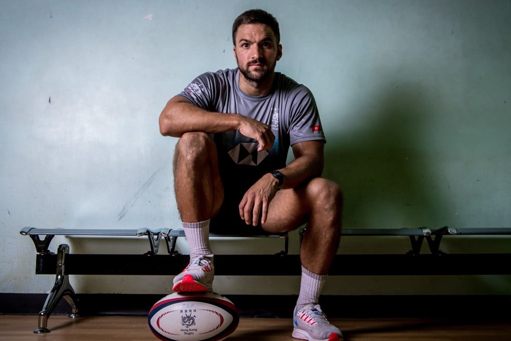 Liam Slatem at the South China Athletic Association Sports Centre. He said the team are happy to be back training together, even if it is in small groups. Photo: HKRU