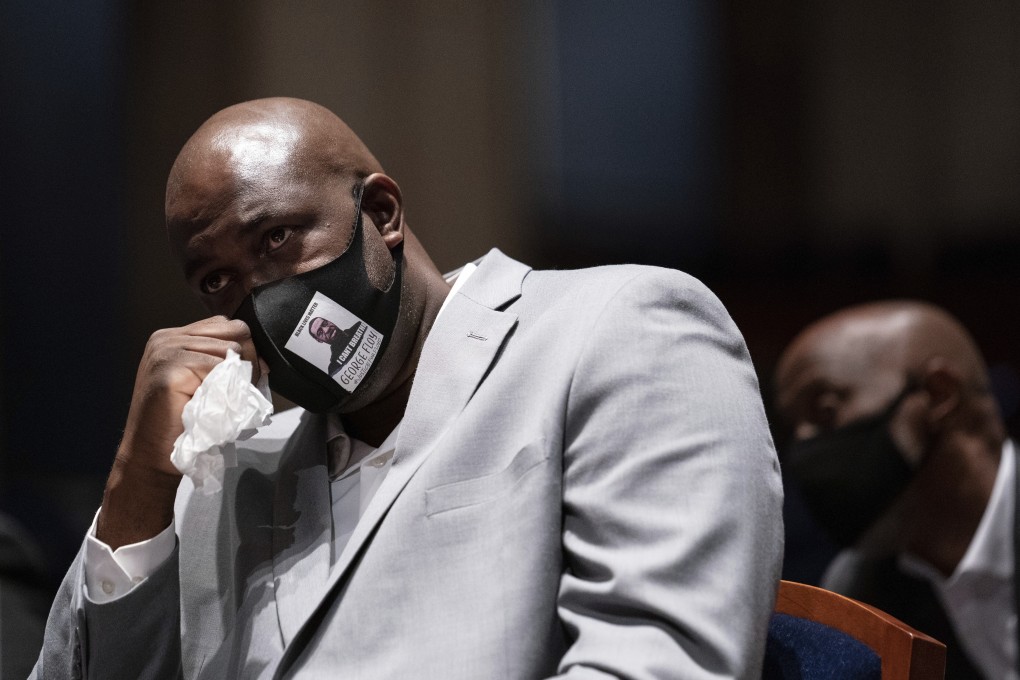 Philonise Floyd, a brother of George Floyd, reacts as he describes the pain of losing his brother during his testimony before a House Judiciary Committee on Capitol Hill on Wednesday. Photo: The New York Times via AP