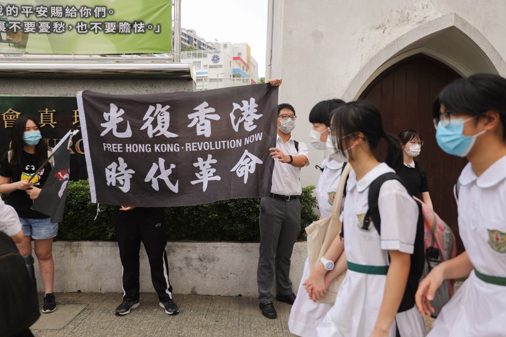 Organisers of an unofficial referendum with secondary school pupils as the electorate have been accused of ‘using’ young people in their political campaign. Photo: Sam Tsang