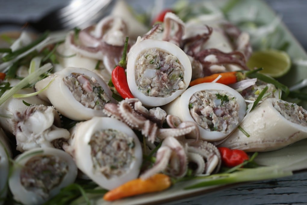 Susan Jung’s Vietnamese-style stuffed squid. Photo: SCMP / Jonathan Wong. Styling: Nellie Ming Lee