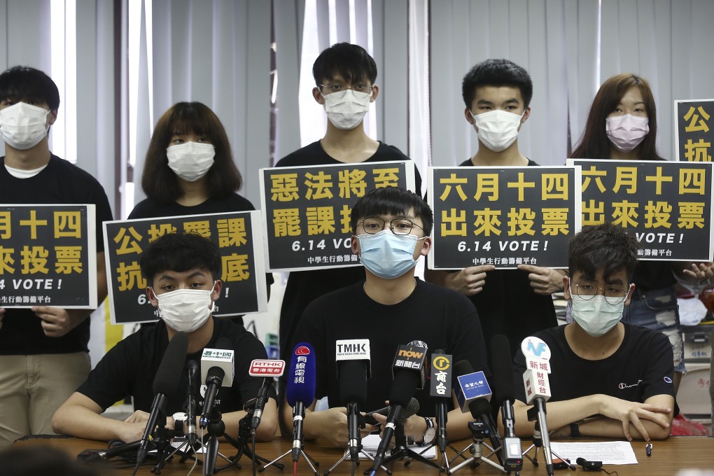 Student activists co-organising the referendum. Photo: Jonathan Wong