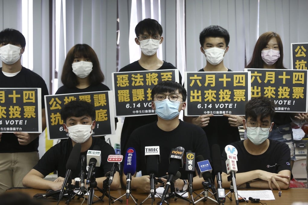 Student activists co-organising the referendum. Photo: Jonathan Wong