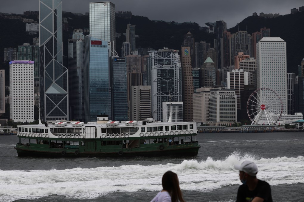 As of 11am on Sunday, typhoon Nuri was about 260km west-southwest of Hong Kong. Photo: Sam Tsang