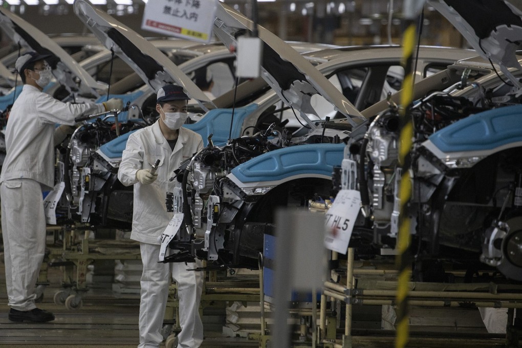 In May, China’s industrial production, a gauge of manufacturing, mining and utilities sector activity, grew strongly, a sign of economic recovery. Photo: AP