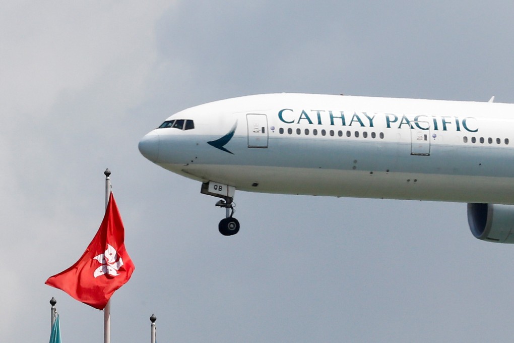 A Cathay Pacific plane lands at the Hong Kong International Airport in Chek Lap Kok. Photo: Reuters