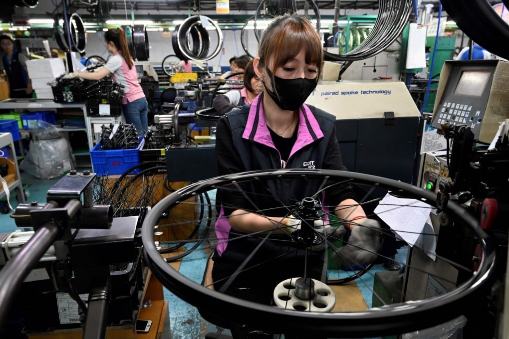 Taiwan’s bicycle manufacturers have reported a surge in orders as Europe and North America rediscover cycling. Photo: AFP