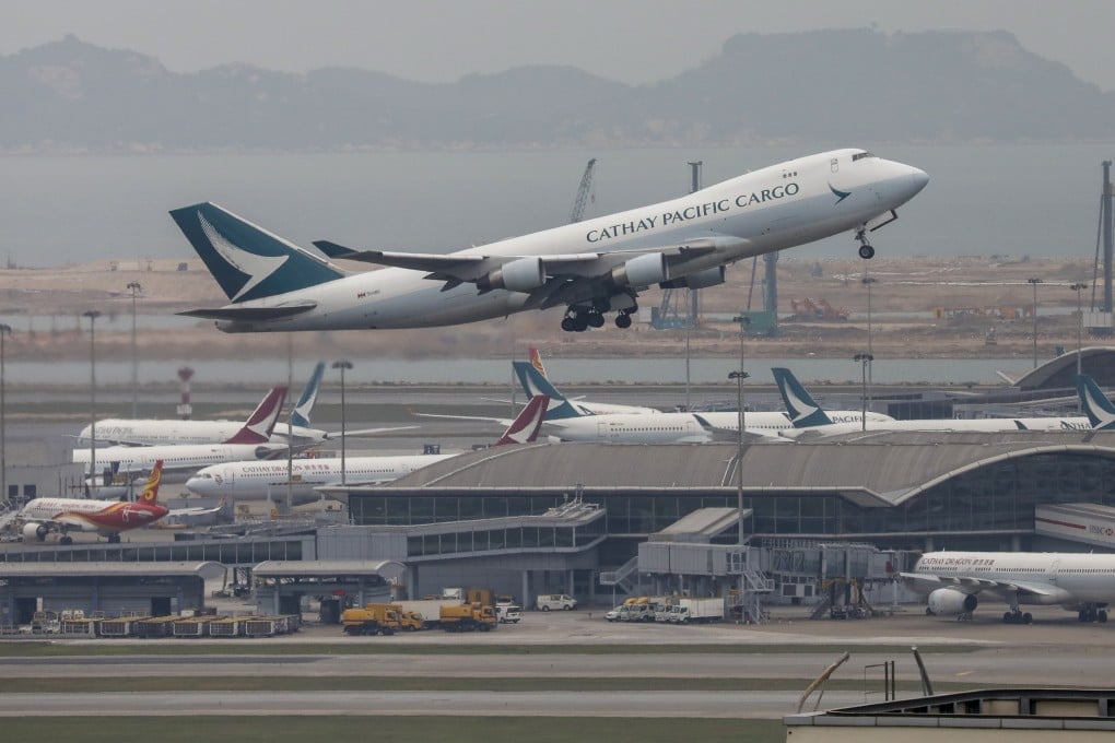 A Cathay Pacific aircraft taking off at the Hong Kong International Airport in Chek Lap Kok. Photo: SCMP/Winson Wong