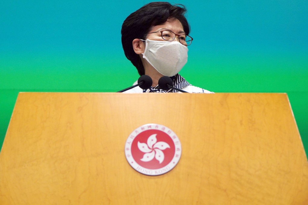 Hong Kong Chief Executive Carrie Lam says the national security law has secured widespread backing in the city. Photo: Robert Ng