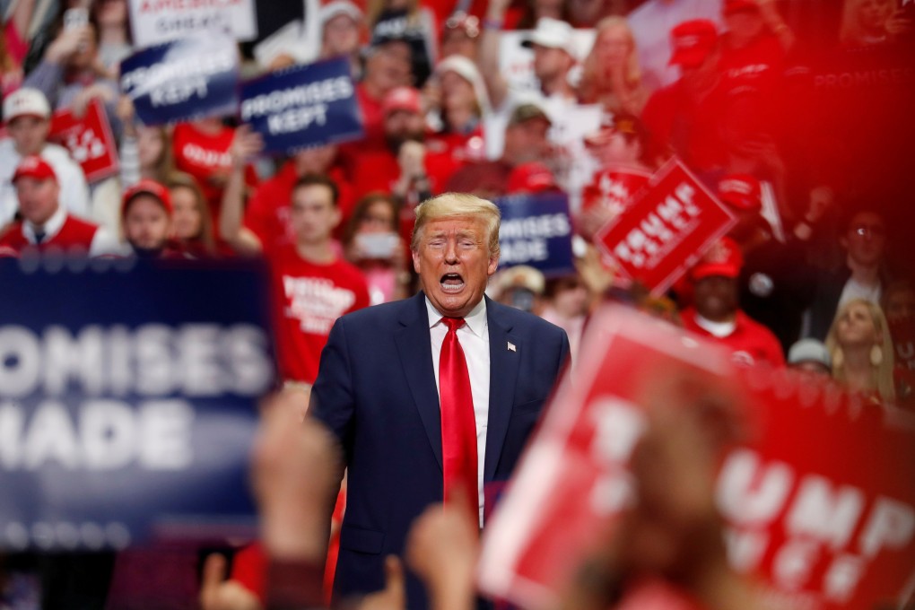 US President Donald Trump speaks at a campaign rally in Charlotte, North Carolina, on March 2. Photo: Reuters