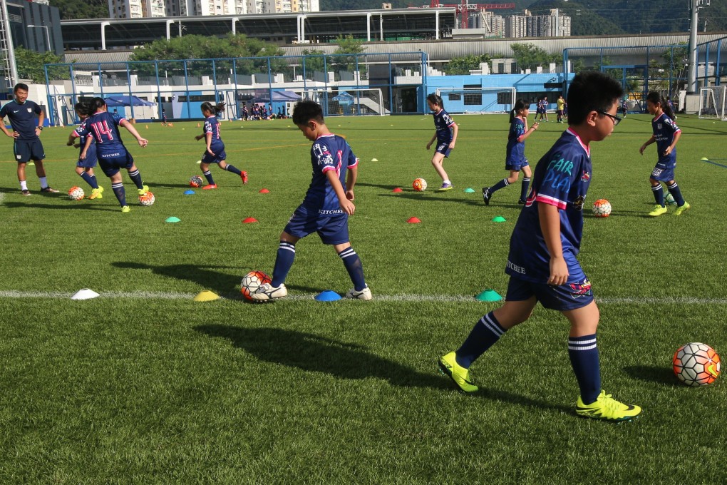 Where can Hong Kong football go? Young footballers train at Jockey Club Kitchee Centre in Shek Mun. Photo: David Wong