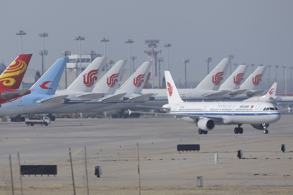 An Air China aeroplane on the runway at Beijing Capital International Airport in Beijing on 23 March 2020. Photo: EPA-EFE