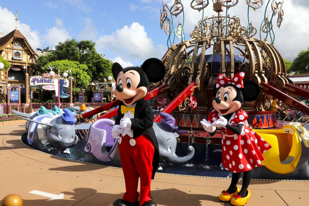 Mickey and Minnie greet the press at a preview. Photo: K.Y. Cheng
