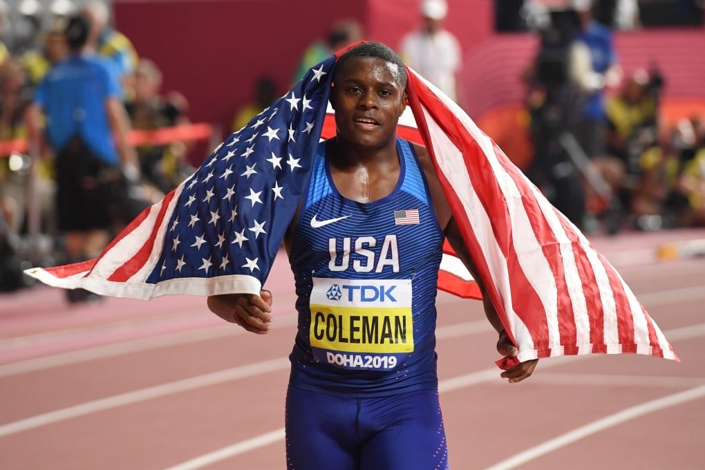 Christian Coleman has been suspended for missing a doping test. Photo: AP