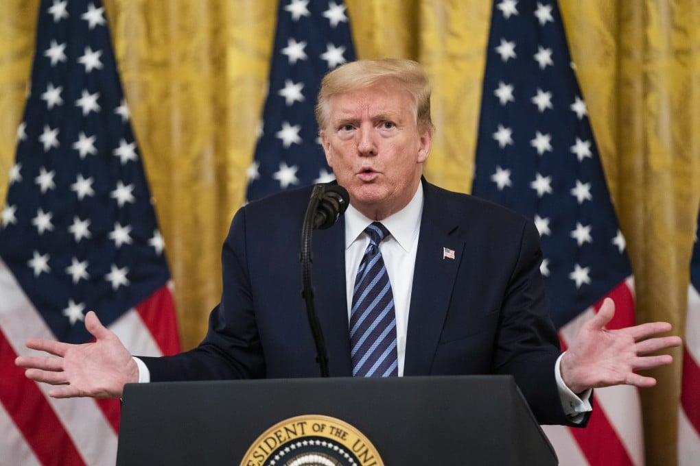 US President Donald Trump takes questions from reporters after speaking about protecting seniors from the Covid-19 pandemic, at the White House in Washington on April 30. Trump has become increasingly vocal in his criticism of China for its handling of the coronavirus outbreak. Photo: EPA-EFE
