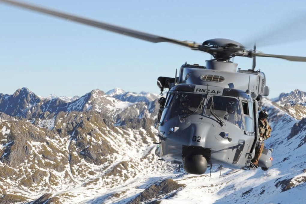 A Royal New Zealand Air Force NH90 helicopter on patrol. Photo: Airbus