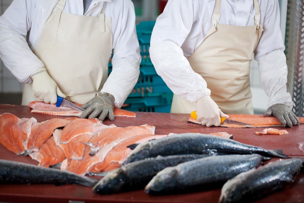 Chopping boards used for imported salmon at Xinfadi market were found to have traces of the coronavirus. Photo: Shutterstock