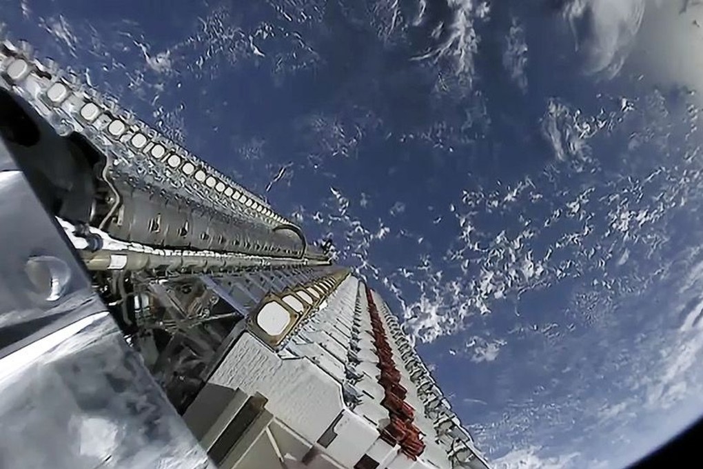 Satellites that will form part of SpaceX's Starlink constellation await release into orbit from a Falcon 9 rocket on May 24. (Picture: SpaceX)