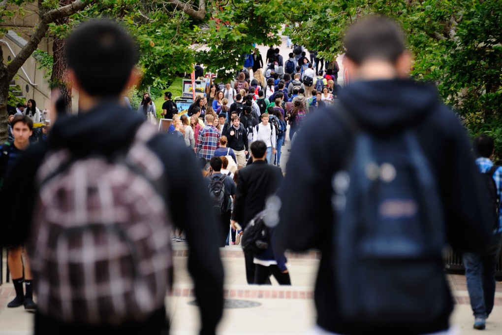 US students in Los Angeles, California. File photo: Getty Images / AFP