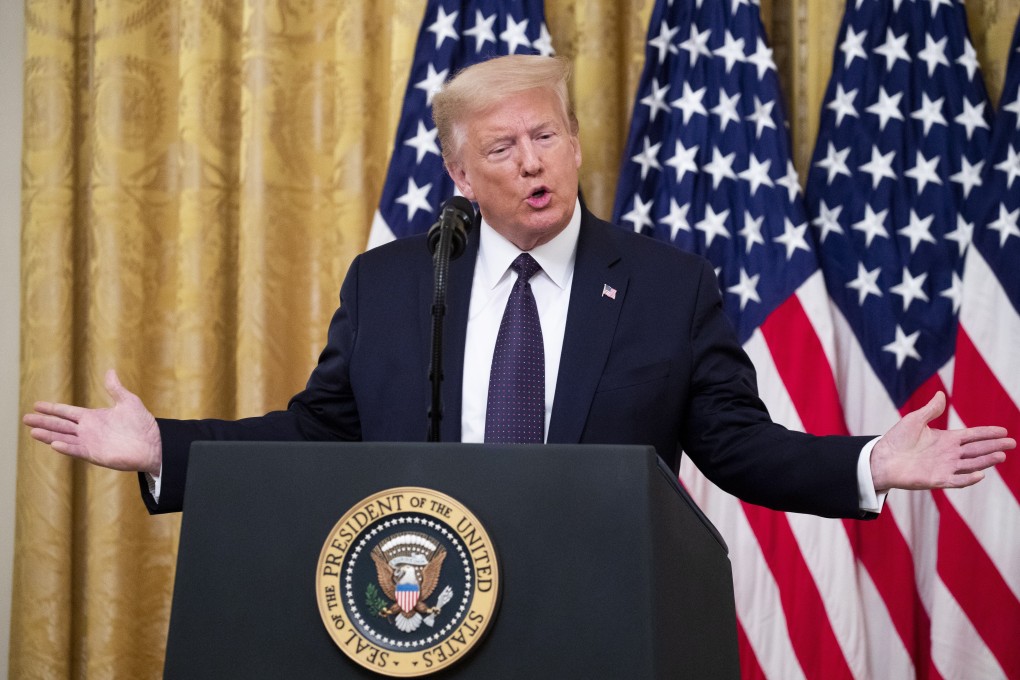 US President Donald Trump has called for easing restrictions on public activity that were imposed to slow the spread of the virus but that plunged the US into recession. Photo: EPA