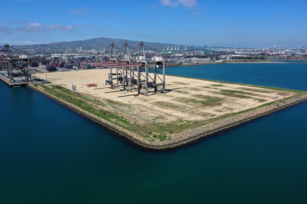 An empty shipping dock is seen at the Port of Los Angeles, California, on April 16, as the coronavirus pandemic continues to affect trade. Photo: Reuters