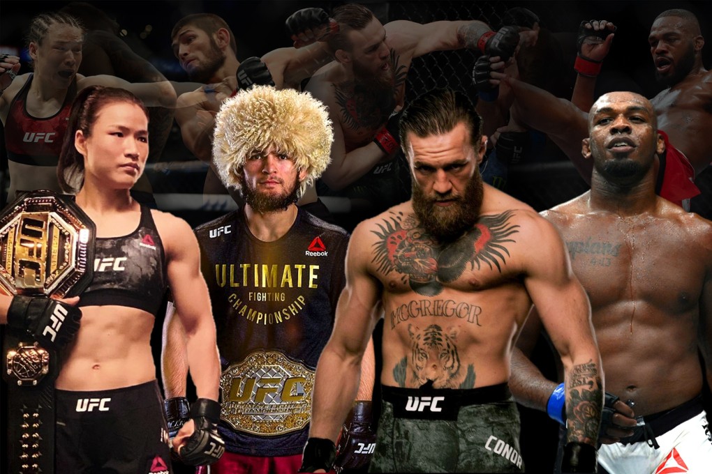 Zhang Weili, Khabib Nurmagomedov, Conor McGregor and Jon Jones could all fight on Fight Island, possibly. Photo: SCMP Graphics