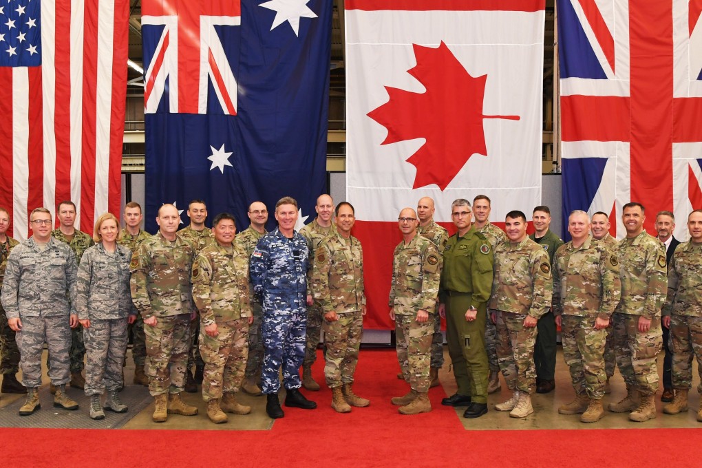 Space officials from four of the Five Eyes – Australia, Canada, Britain and the US – attend a US Combined Force Space Component Command conference in 2019. Photo: Handout