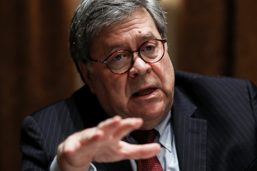 United States Attorney General William Barr portrayed parts of the American business community as ingrates, who will sacrifice the long-term viability of their companies for short-term profit. Photo: Reuters