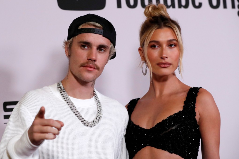 Justin Bieber and his wife, Hailey Baldwin, pose in Los Angeles at the premiere for a documentary television series on the singer in January. Photo: Reuters