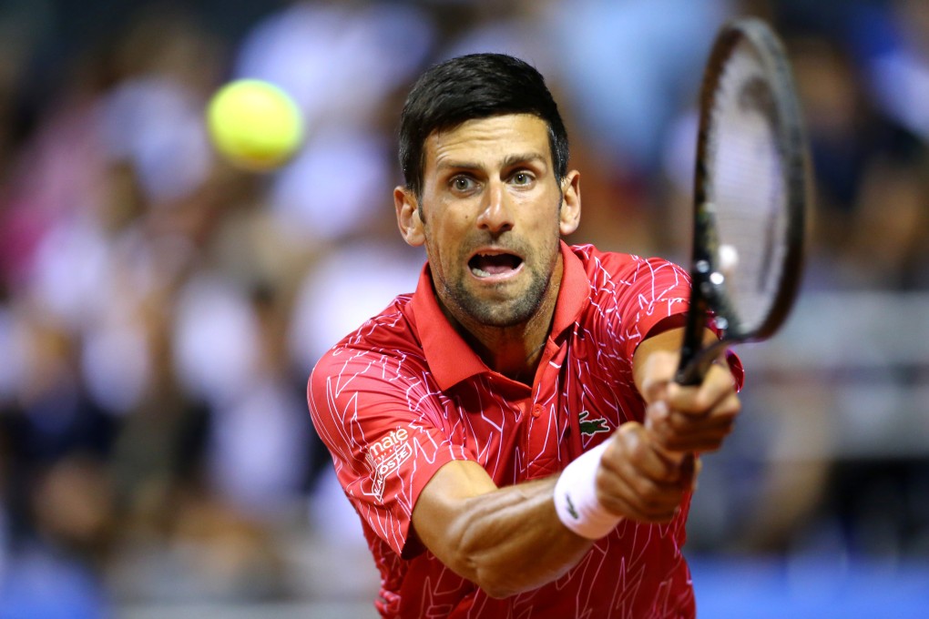 Serbia's Novak Djokovic in action during his match against Croatia's Borna Coric in the Adria Tour. Photo: Reuters