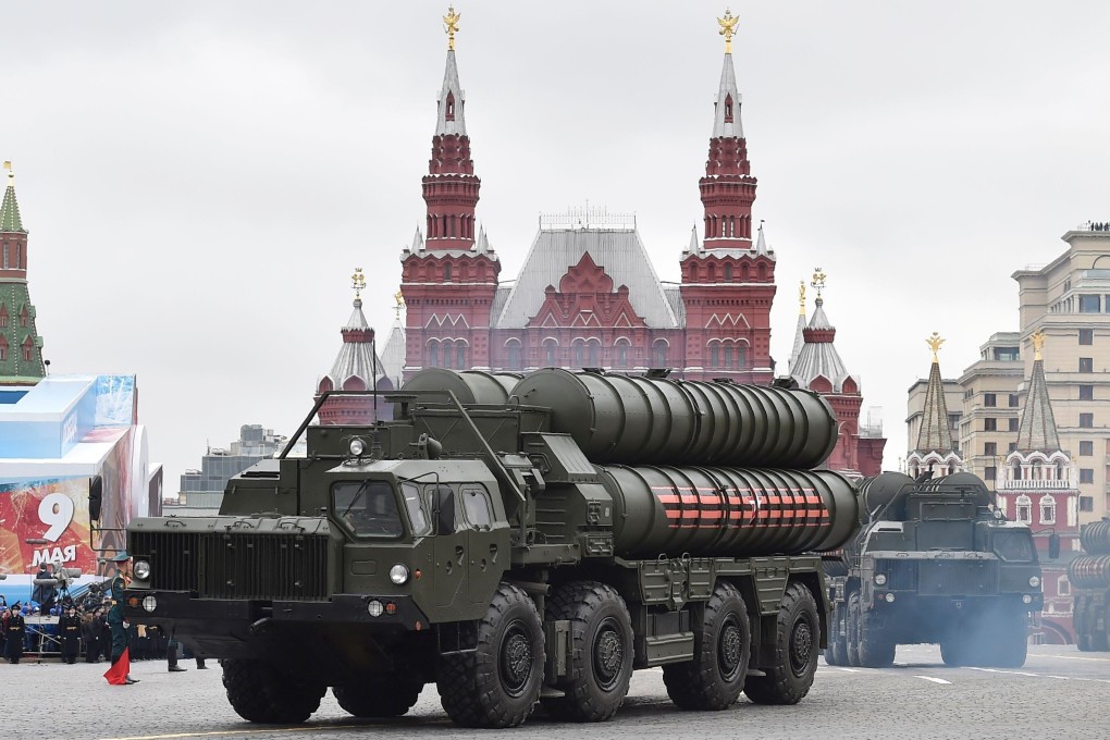 The Russian S-400 anti-aircraft missile defence systems ride through Moscow’s Red Square during the Victory Day military parade in 2017. Photo: AFP