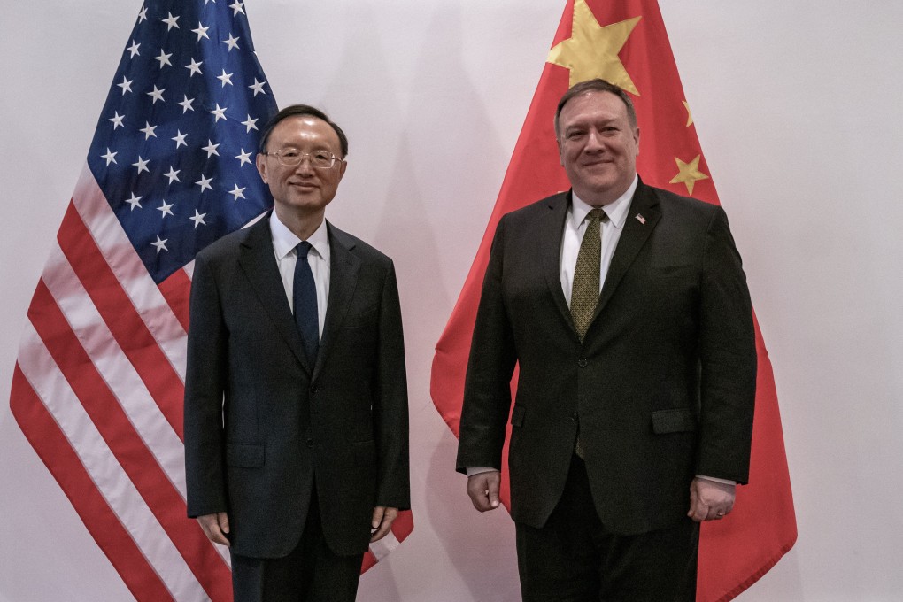 Yang Jiechi, director of China’s Central Foreign Affairs Commission Office, and US Secretary of State Mike Pompeo meet in Honolulu on June 17. Photo: US Department of State / DPA