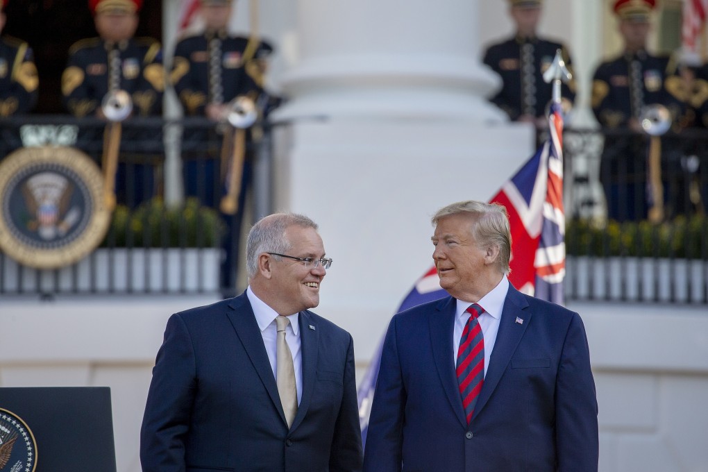 US President Donald Trump and Australian Prime Minister Scott Morrison at the White House in September 2019. Photo: Bloomberg