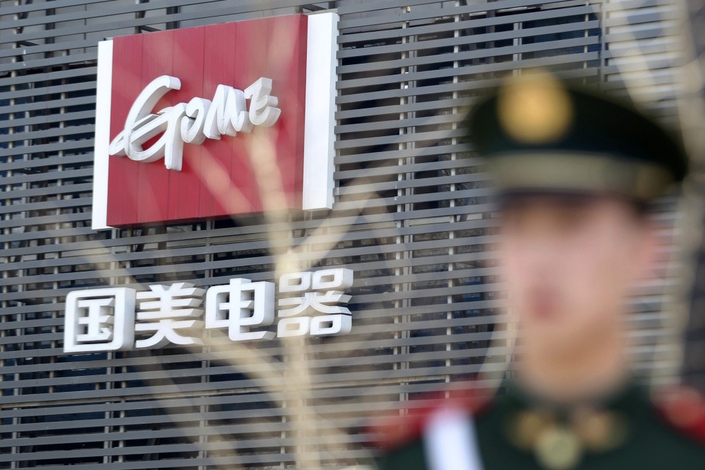 Gome Retail’s shares rose by as much as 28 per cent in Hong Kong on Wednesday, before ending the day 17.4 per cent higher. Photo: Reuters