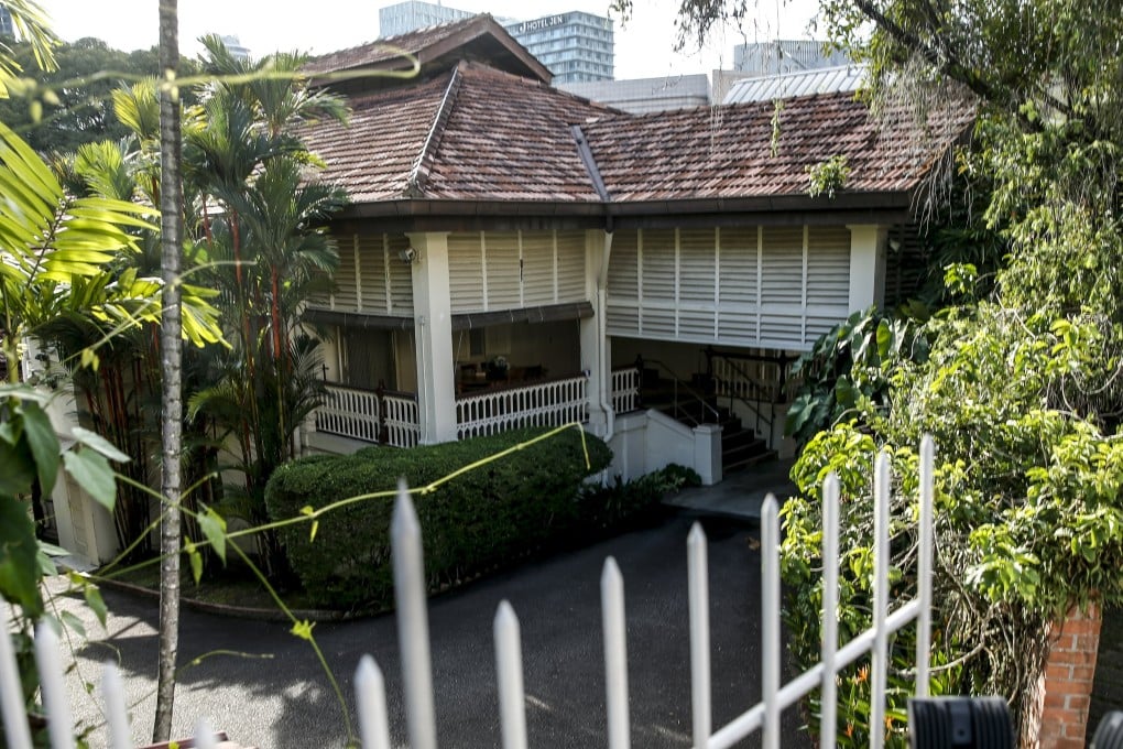 The former residence of Singapore's first prime minister Lee Kuan Yew, at 38 Oxley Road. His three children have been at odds on what to do with the house following his death in 2015. Photo: EPA