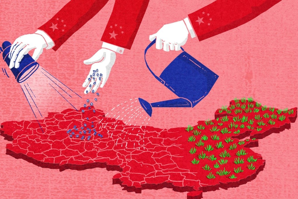 In May, the Chinese government announced a new Go West strategic blueprint to develop its western hinterlands. Illustration: Henry Wong