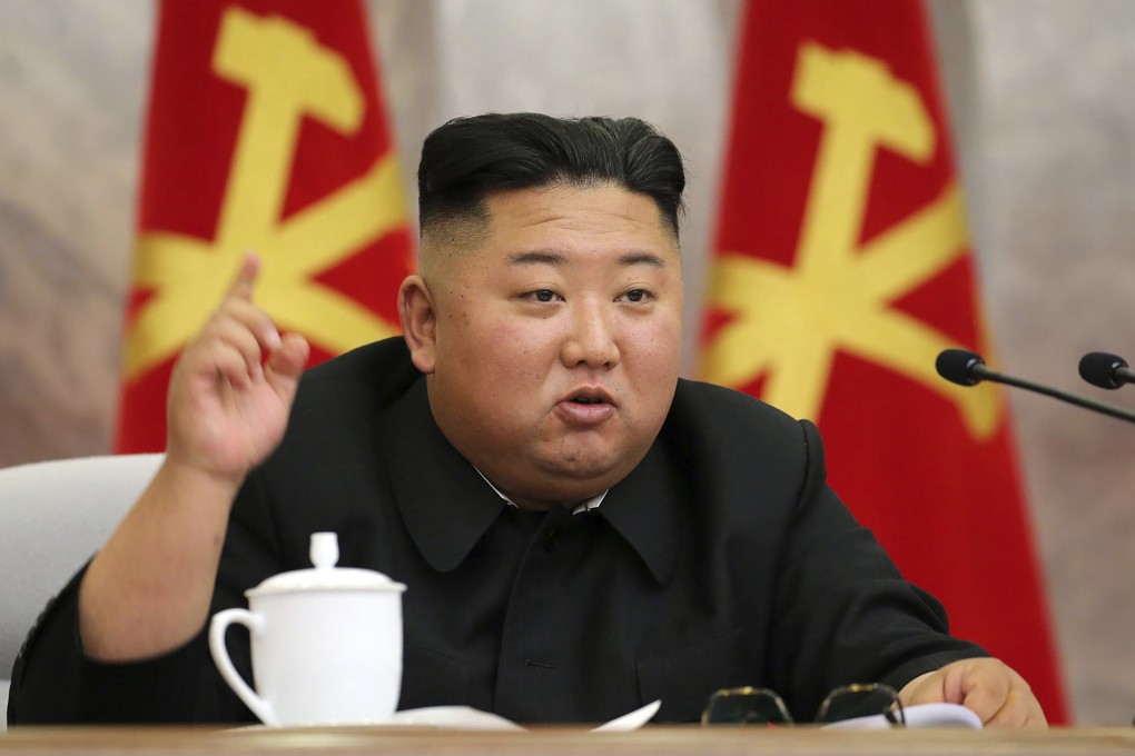 North Korean leader Kim Jong-un speaks during a meeting of the Seventh Central Military Commission of the Workers' Party of Korea in North Korea. Kim has suspended his military's plans to take unspecified retaliatory action against South Korea. Photo: AP