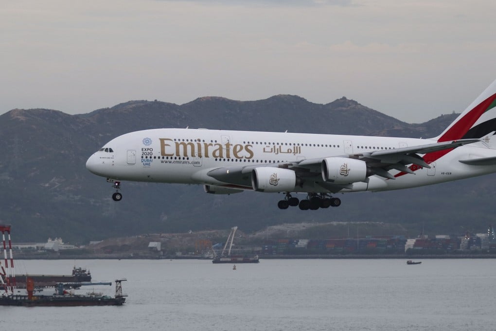 An Emirates flight containing 26 Hong Kong residents found to be infected with the coronavirus, also brought 11 would-be transit passengers. The group was sent to quarantine on Wednesday after spending five days trapped at the airport. Photo: SCMP