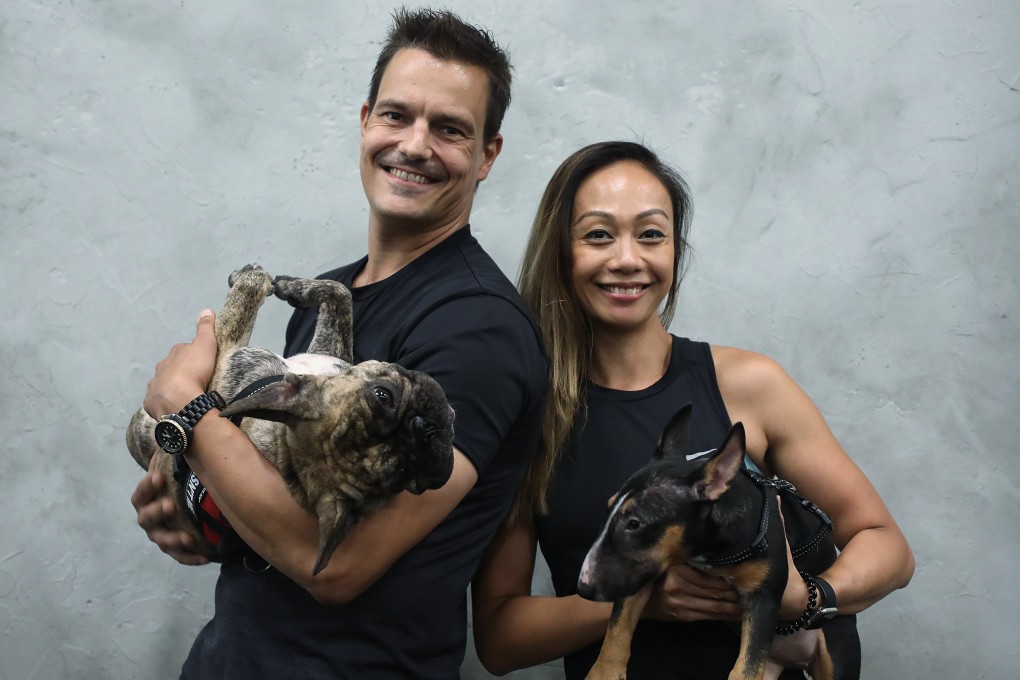 Julius and Angela Ranta with Ruby and Roxy. Photo: Xiaomei Chen