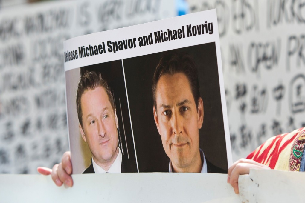 The letter urged Canada to halt extradition proceedings against Huawei executive Meng Wanzhou to hasten the release of Canadians Michael Spavor (left) and Michael Kovrig, who are detained in China. Photo: AFP