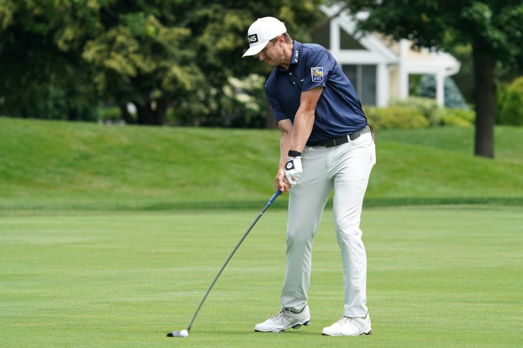 Mackenzie Hughes hits from the fairway on the 6th hole during the first round of the Travelers Championship. Photo: USA Today