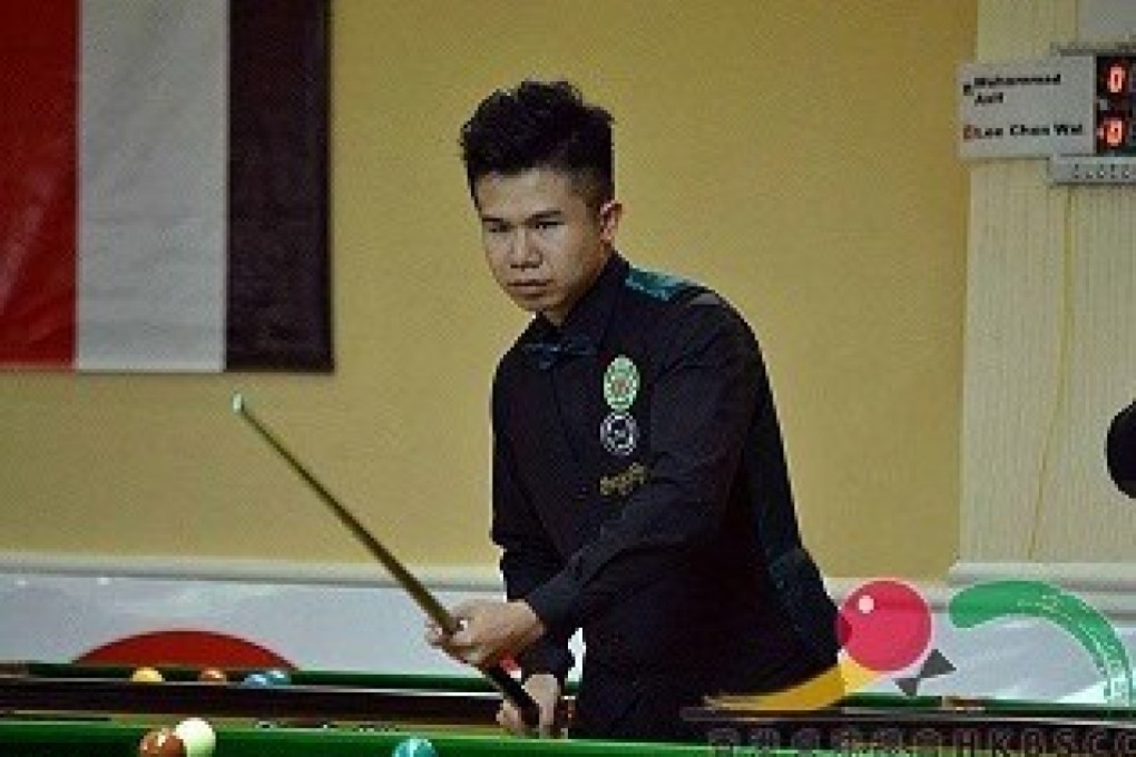 Hong Kong snooker player Steven Chau has compiled his first career 147 maximum brake during practice. Photo: Handout