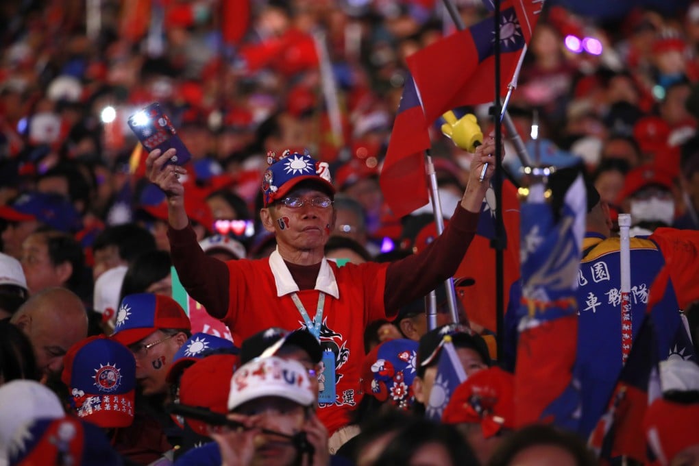 Supporters of Kuomintang presidential candidate Han Kuo-yu at his election campaign in Taipei on January 9. Han was defeated by the DPP’s Tsai Ing-wen who was re-elected for a second term. Photo: EPA-EFE