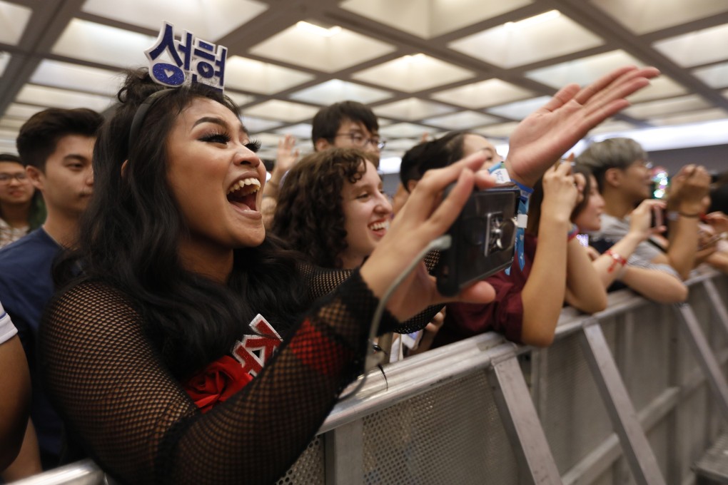 K-pop fans at the Los Angeles Convention Center in Los Angeles, US. Photo: TNS