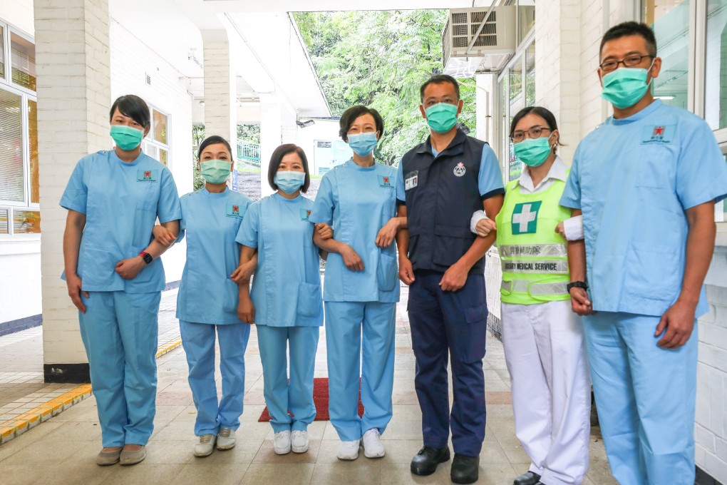 Medical staff at Lei Yue Mun Park and Holiday Village in Chai Wan. They are part of an army of frontline workers keeping Hong Kong safe. Photo: Xiaomei Chen